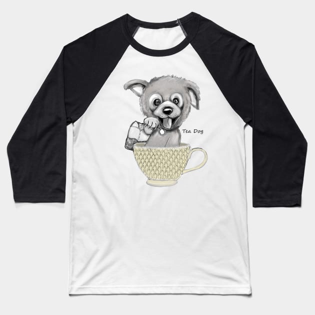tea dog Baseball T-Shirt by msmart